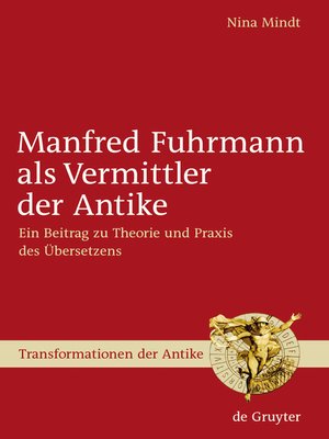 cover image of Manfred Fuhrmann als Vermittler der Antike